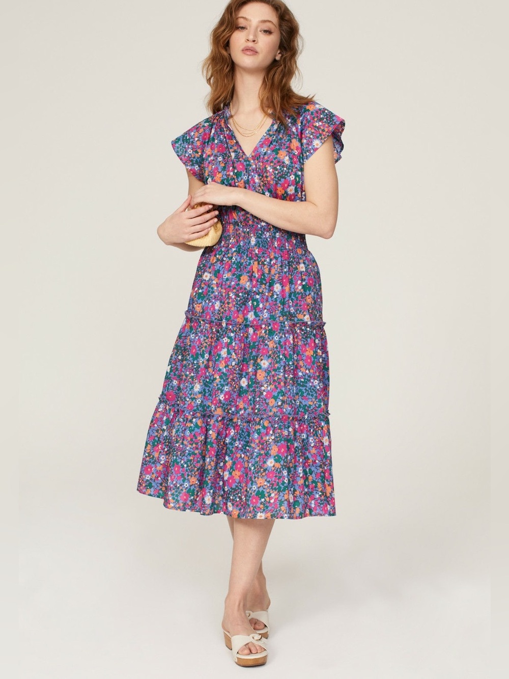 Rails Amelia Smocked Floral Maxi Dress